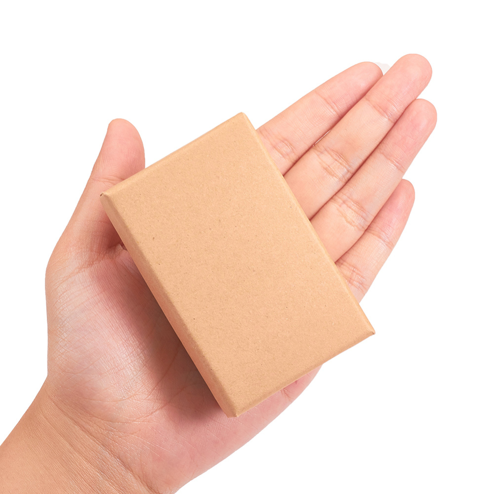 Dárková krabička na šperky zlatá papírová s víkem 6x6x2,5 cm