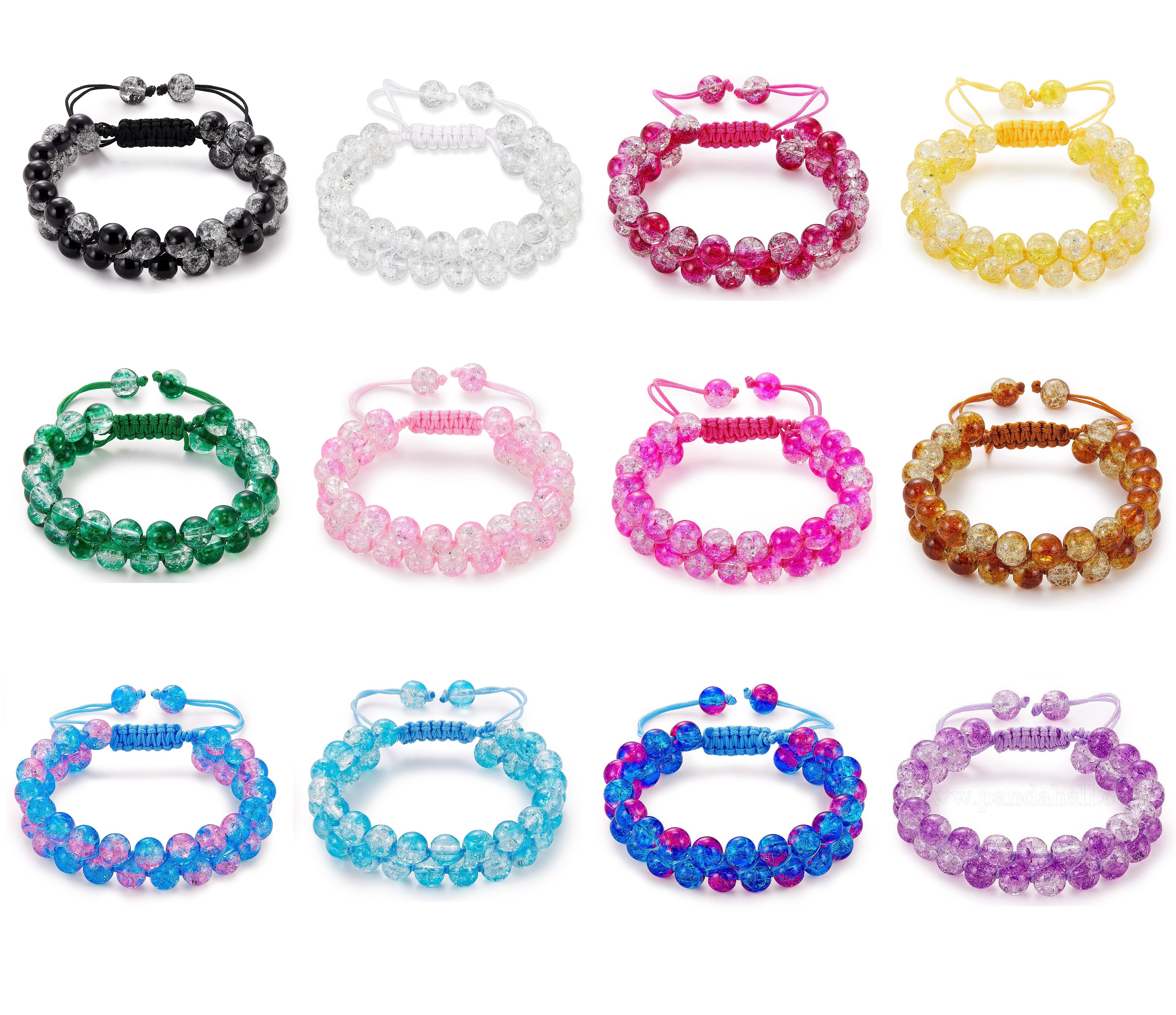 Náramek Lucky Shamballa korálkový stahovací universální velikost