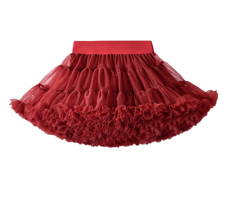 Dětská sukně TUTU PETTI luxus TOP objem Vínová