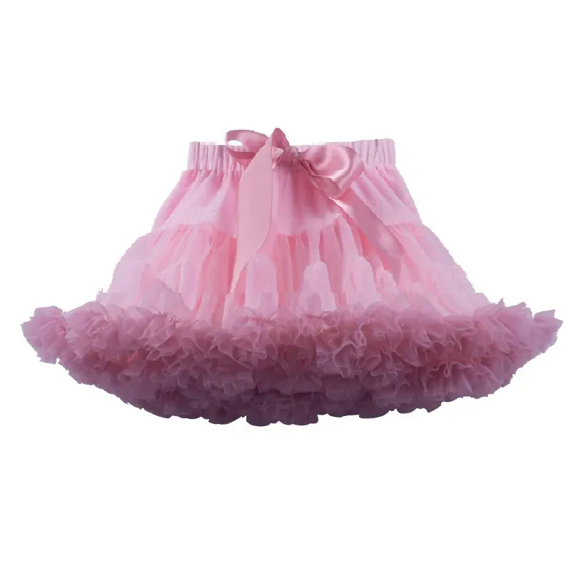Sukně TUTU PETTI objem pro dívky 6-9 let - růžová pudrový lem