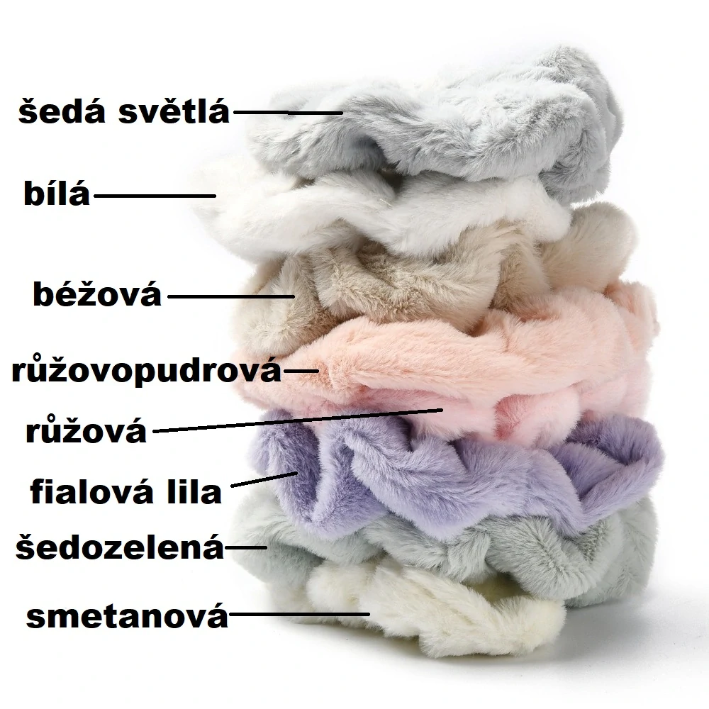 Gumička do vlasů scrunchies - šedozelená