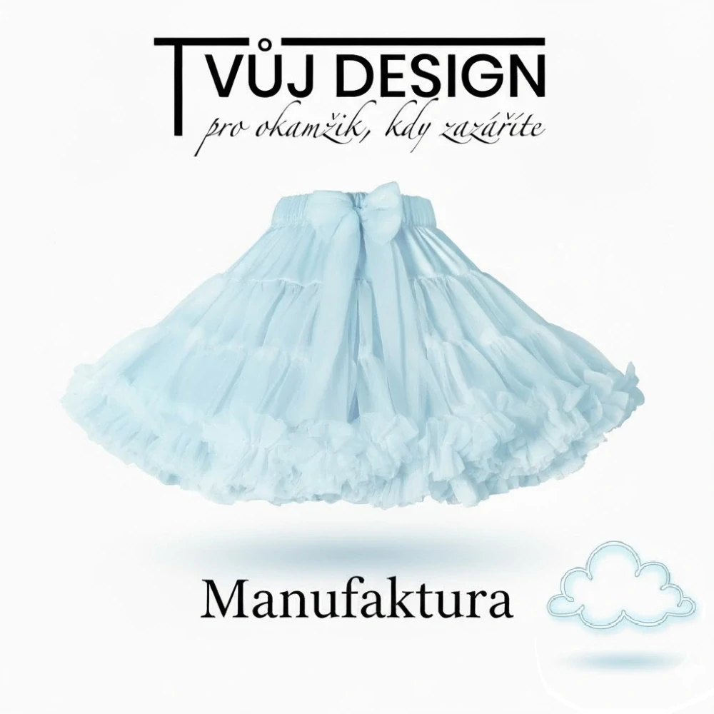 Sukně Dívčí Tutu Petti Modrý Obláček - Manufaktura Extra Objem - S