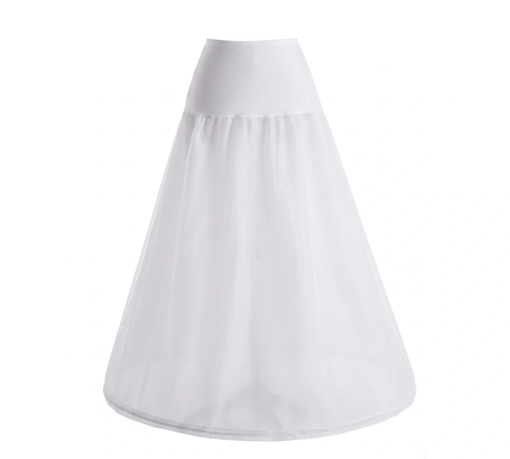 Bílá spodnička s obručí v dolní části pod společenské a svatební šaty, 95 cm