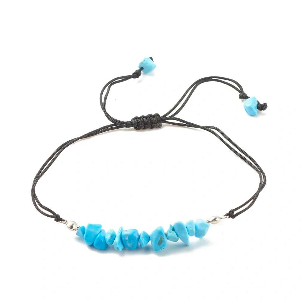 Shamballa náramek přátelství ze zlomků kamenů – modrý styl tyrkys