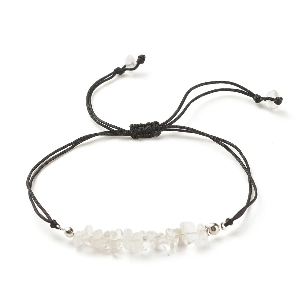 Shamballa náramek přátelství ze zlomků kamenů – bílá styl křišťál