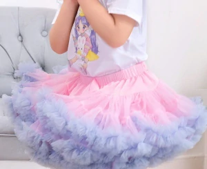 Dětská sukně TUTU PETTI extra velký objem Duo růžová a modrá