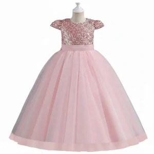 Šaty dětské slavnostní růžové Anita princeznovské luxusní flitr
