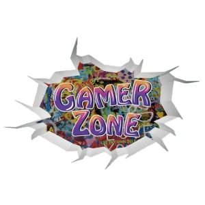Samolepky na zeď - Gamer Zone - hráčská zóna (97x75 cm)