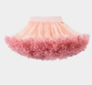 Dětská sukně TUTU PETTI luxus TOP objem růžová meruňka