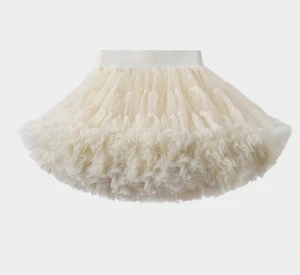 Dětská sukně TUTU PETTI luxus TOP objem smetanová