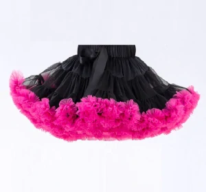 Dětská sukně TUTU PETTI extra velký objem Duo černá a růžová