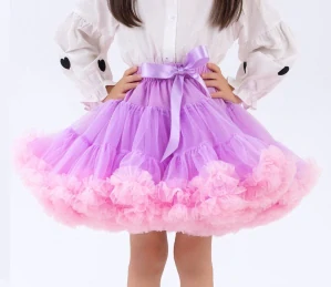 Dětská sukně TUTU PETTI extra velký objem Duo lila a růžová 
