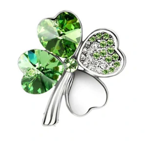 Brož Čtyřlístek štěstí zelený
