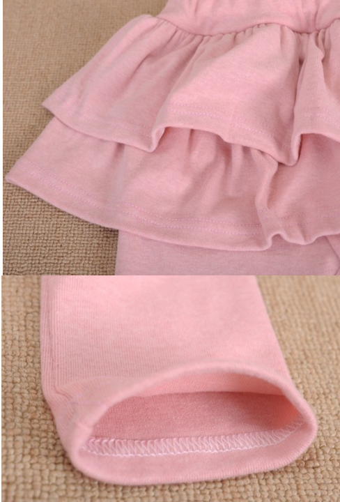 Legíny se sukní dětské bavlněné růžové