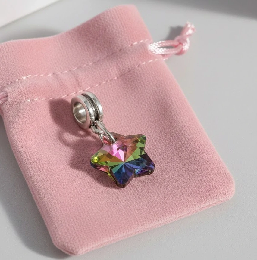 Přívěsek na náramek hvězdičky AB krystal - TOPBEADS