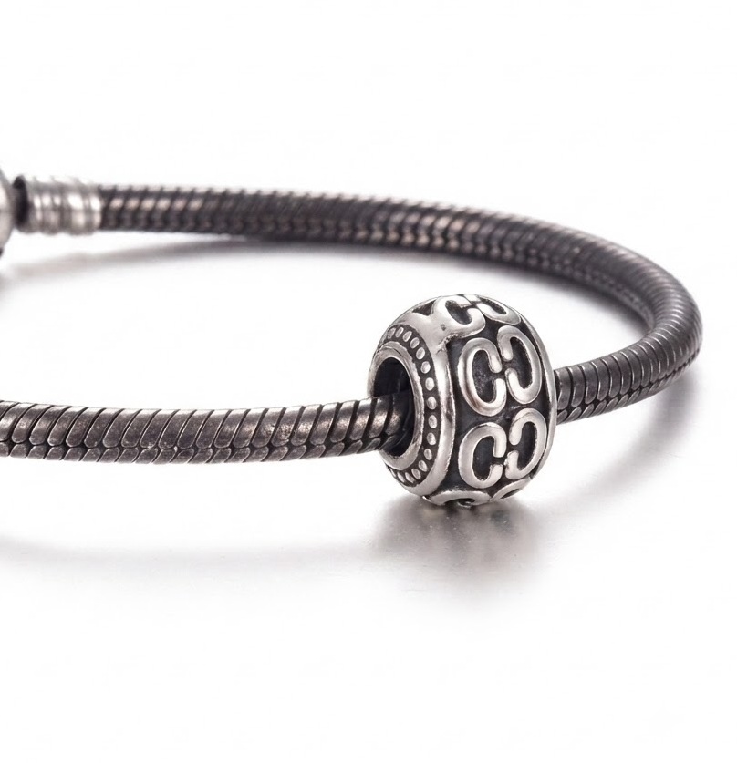 Korálek na náramek Ornamental kovový nerez - TOPBEADS 