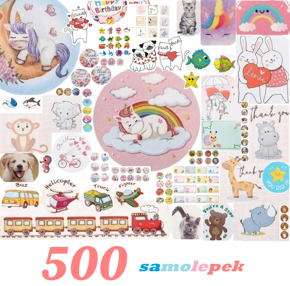 Dárková kreativní sada nálepek Dětem pro radost - 500 ks v krabičce