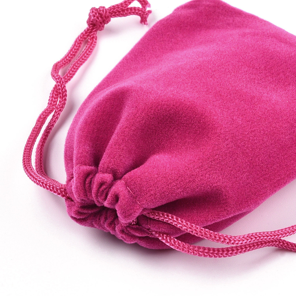 Dárkový balící růžový sametový sáček pytlík 9x7 Magenta pink velvet
