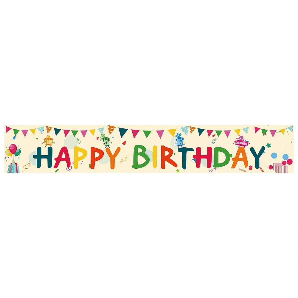 Narozeninová dekorace velký závěsný banner Happy Birthday
