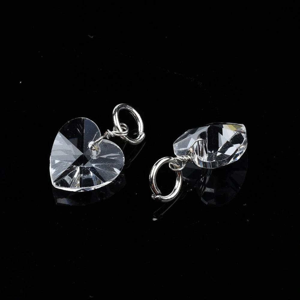 Přívěsek SRDÍČKO broušený krystal čirý bílý