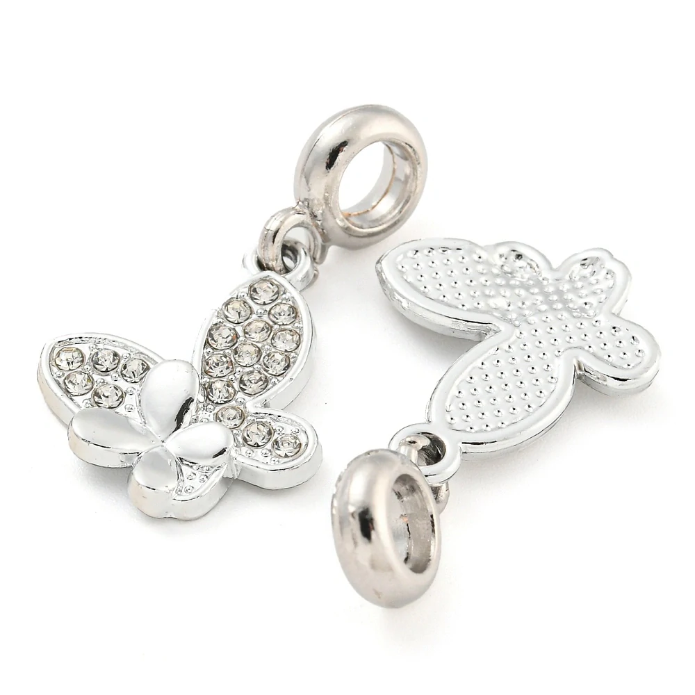 Přívěsek na náramek Motýl s krystalky - TOPBEADS
