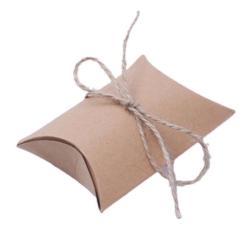 Sada 25 ks dárkových kraftových krabiček pukaček s provázkem 9x6,4 cm