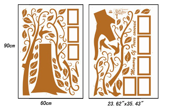 Samolepky na zeď - Strom velký na fotky hnědý 250x180 cm XXL dekorace samolepící