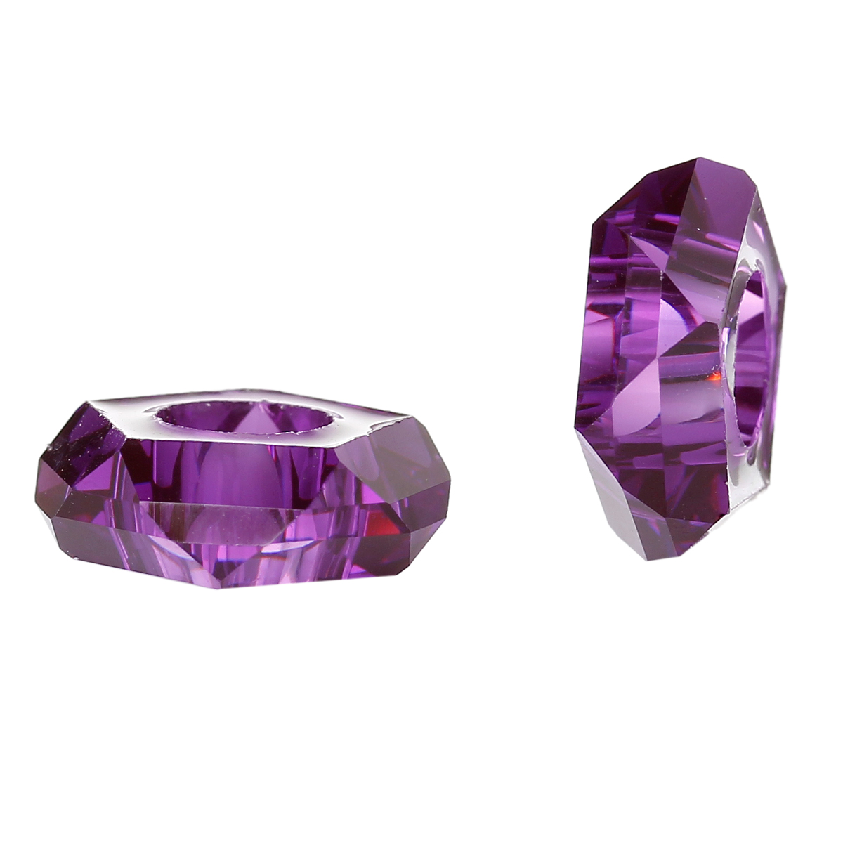 Korálek akryl SLIM fialový- TOPBEADS