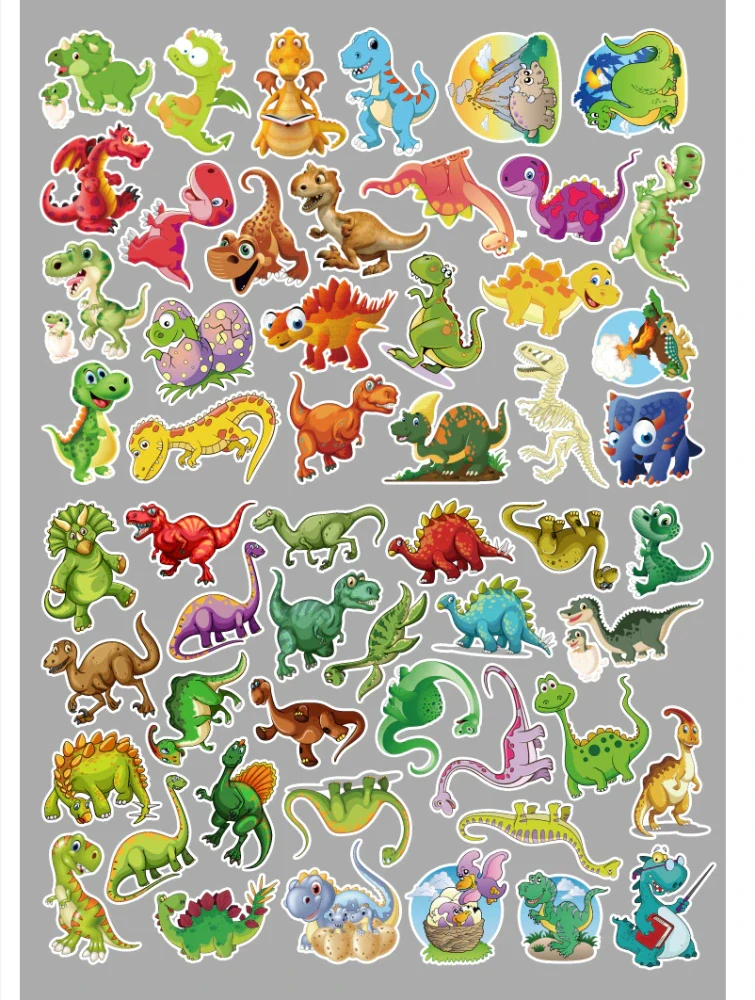 Samolepky dekorativní Velká sada 50 ks - Dinosauři pravěk
