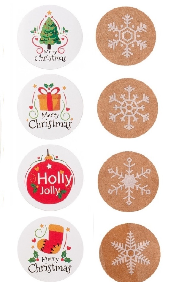 Dárková kreativní sada nálepek Vánoční samolepky - 500 ks v krabičce