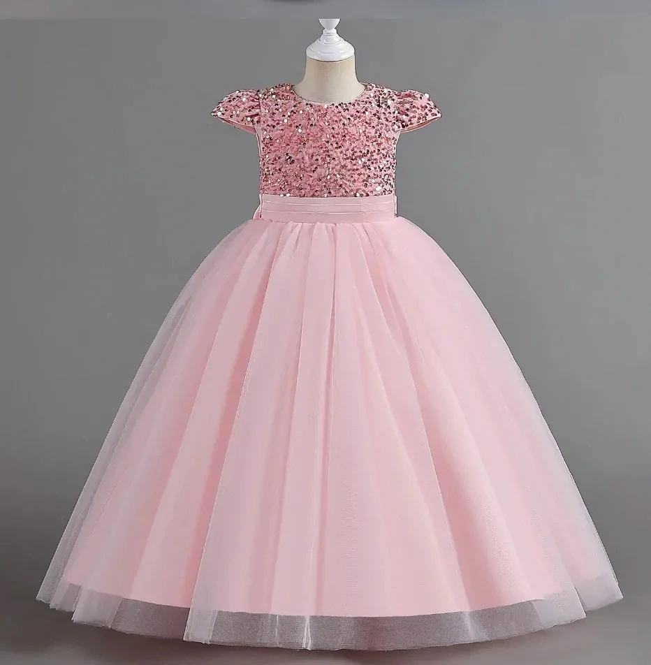 Šaty dětské slavnostní růžové Anita princeznovské luxusní flitr