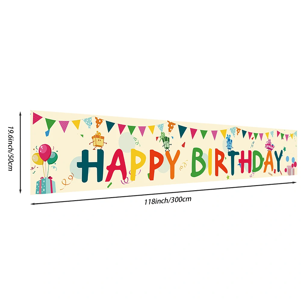 Narozeninová dekorace velký závěsný banner Happy Birthday