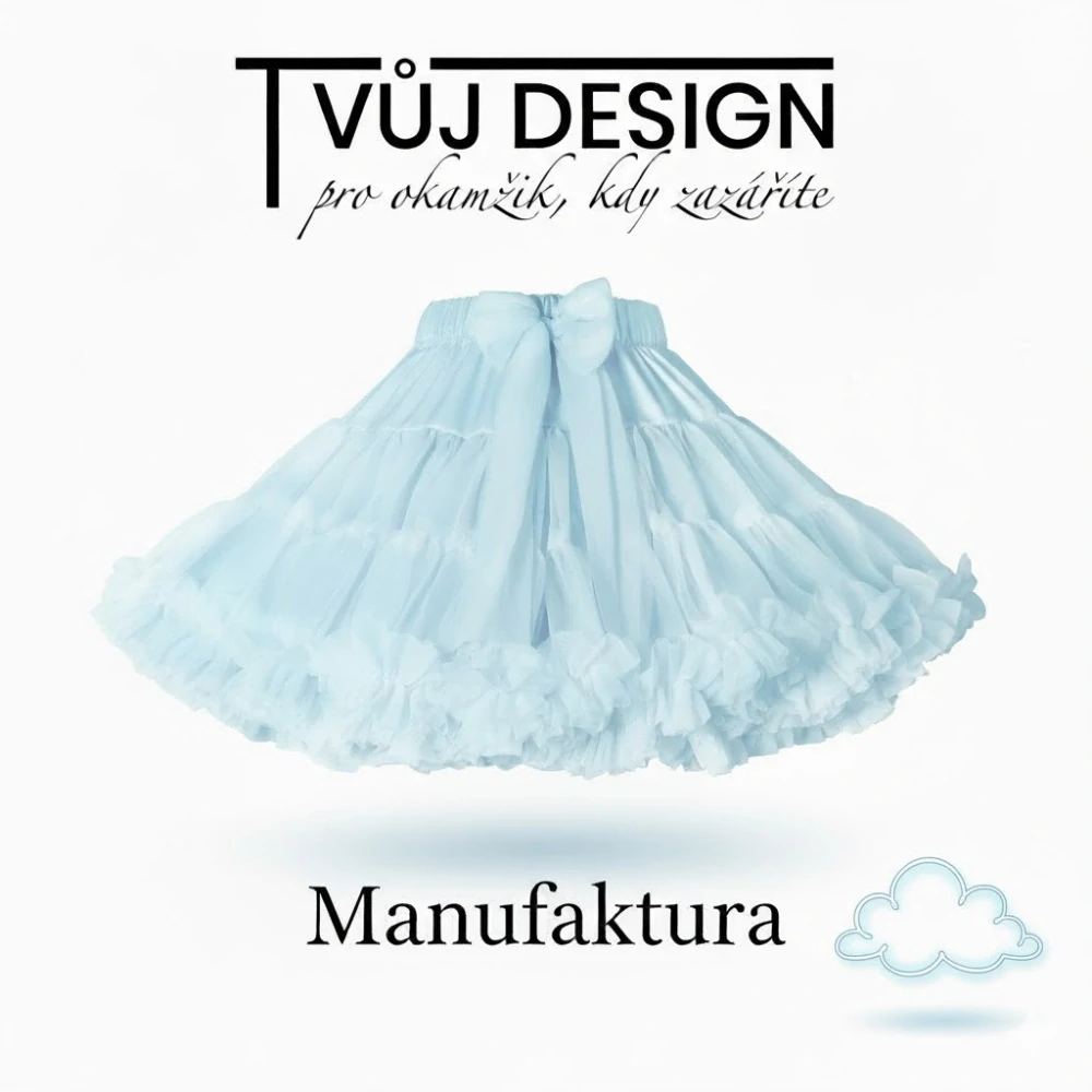 Sukně Dívčí Tutu Petti Modrý Obláček - Manufaktura Extra Objem - M