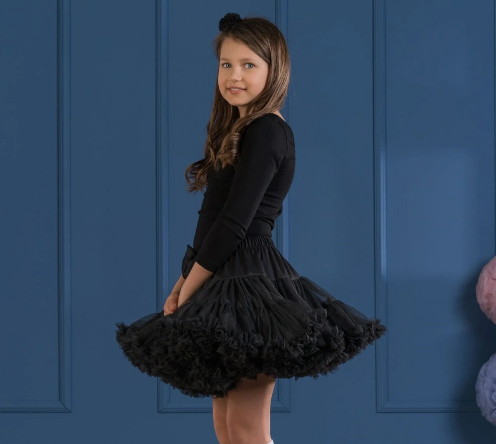 Sukně Dívčí Tutu Petti Černá Tanečnice - Manufaktura Extra Objem