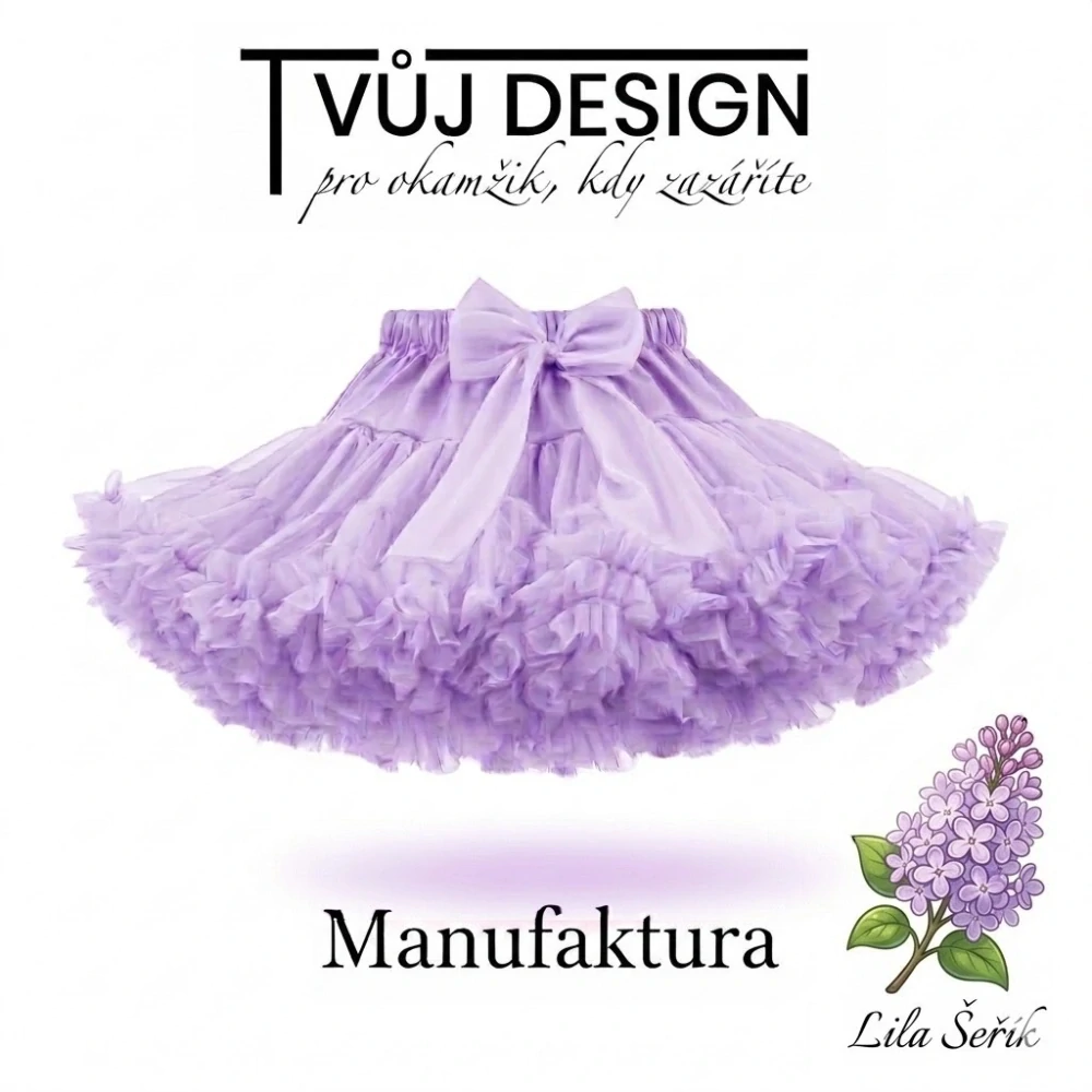 Sukně Dívčí Tutu Petti Lila Šeřík - Manufaktura Extra Objem