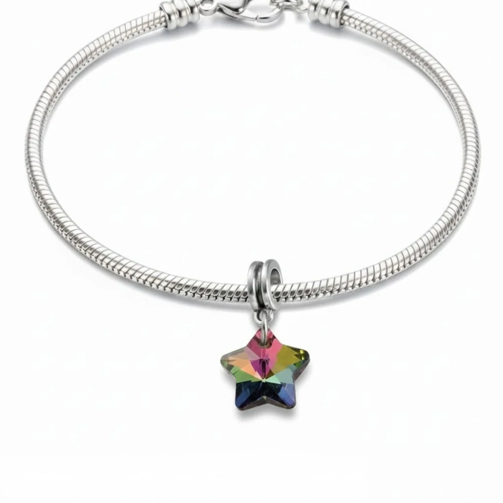 Přívěsek na náramek hvězdičky AB krystal - TOPBEADS