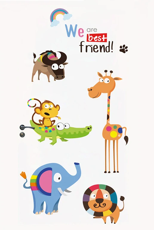 Samolepky na zeď – Zvířátka ze zoo Best Friend