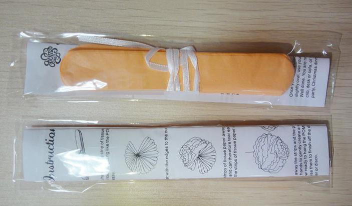 Papírové květinové koule Pom-poms 20cm - modrá azuro