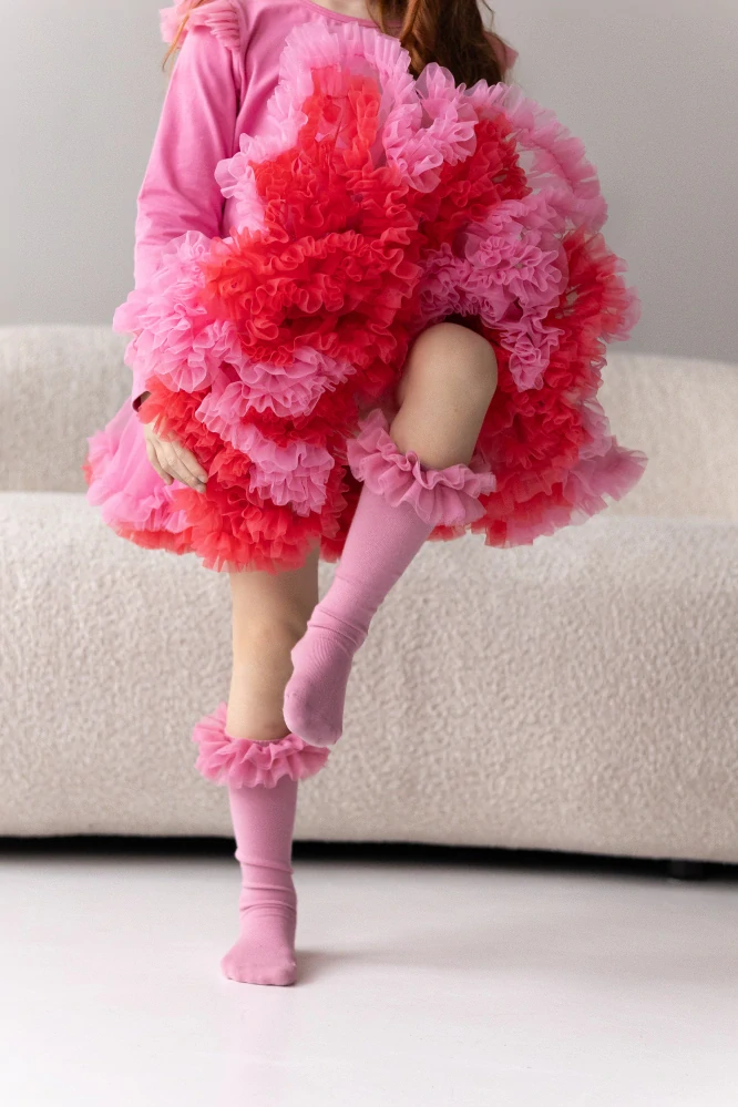 Sukně Dívčí Tutu Petti Oboustranná Srdíčková - Manufaktura Extra Objem