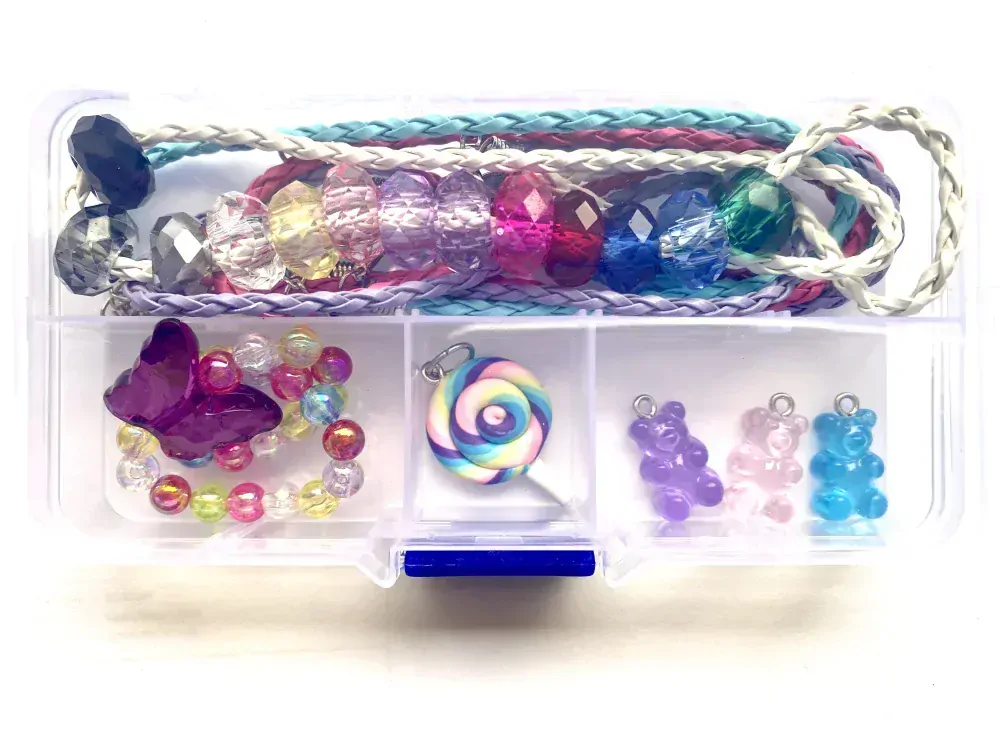 Dárková holčičí kreativní sada šperků TOPBEADS Duha