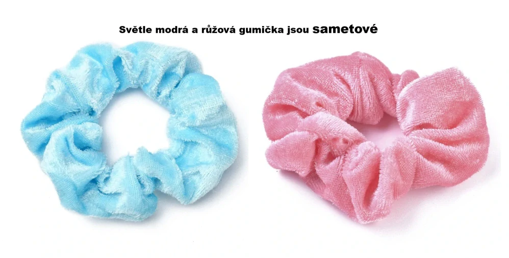 Gumička do vlasů scrunchies - různé barvy