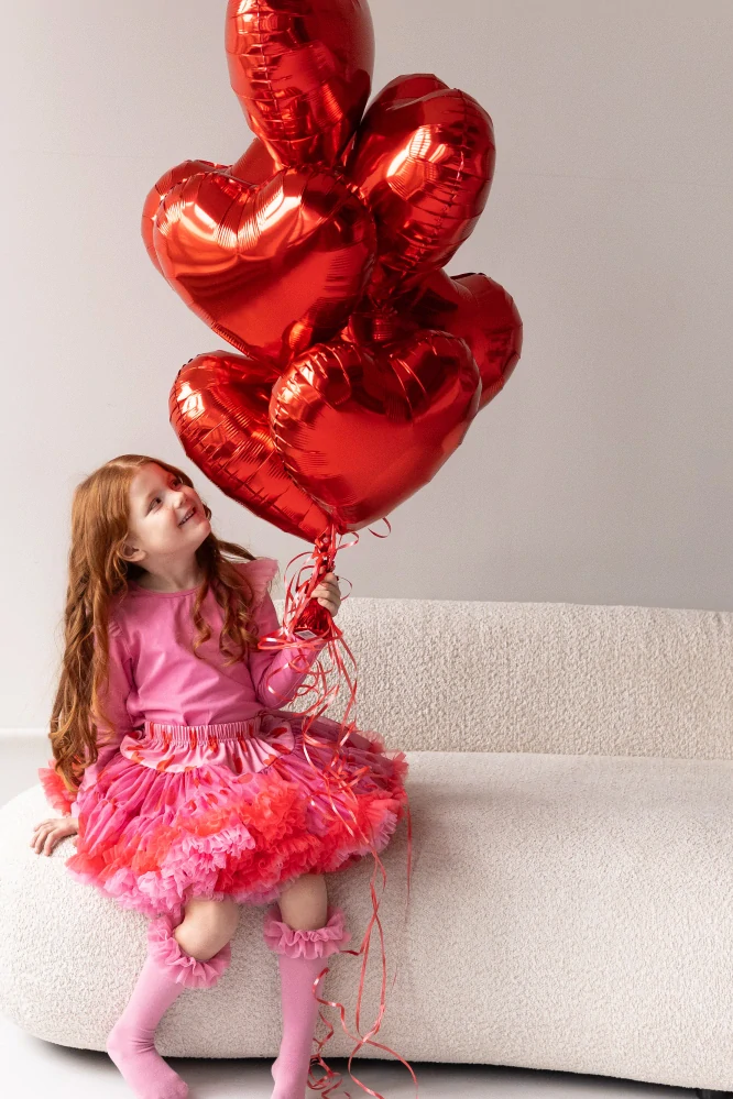 Sukně Dívčí Tutu Petti Oboustranná Srdíčková - Manufaktura Extra Objem