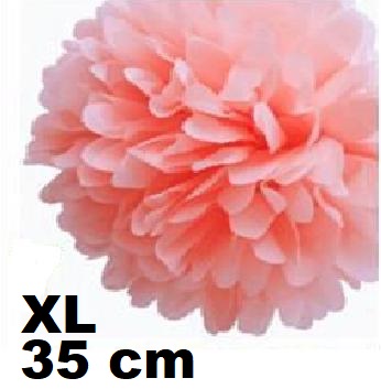 Papírové květinové koule Pom-poms 20cm - modrá azuro