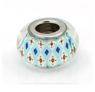 Korálek 42 ANY Ledová modř skleněný - TOPBEADS