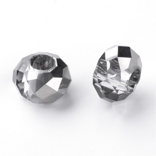 Korálek broušený KRYSTAL SHINE šedostříbrný - TOPBEADS