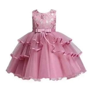 Šaty dětské slavnostní růžové bobulové princeznovské Charlotte