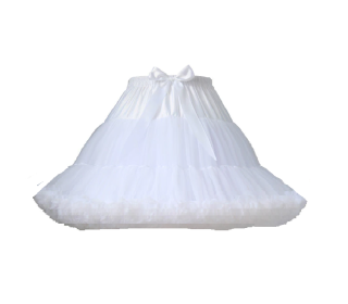 Sukně TUTU PETTI menší objem dámská a teens - bílá sněhová spodnička