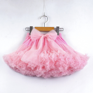 Sukně TUTU PETTI objem maxi pro dívky 7-10 let - růžová světlá pink