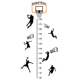 Dětský růstový metr na zeď - Basketball