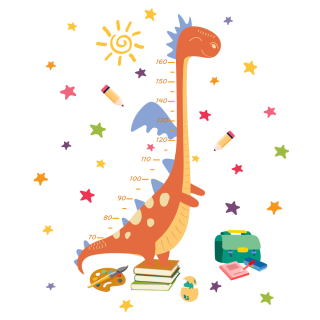 Dětský růstový metr na zeď - Dráček 